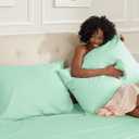 Sunflower Queen Pillowcases Set of 2, 100% Cotton Queen Pillow Cases 2, 20×30 inches Zephyr Green, Soft and Breathable