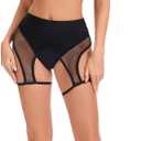 Women's Rave Outfits : 3Pcs Fishnet Lingerie Set with Cutout Top, Booty Shorts & Choker for Festival or Babydoll Nightwear (Black, M)