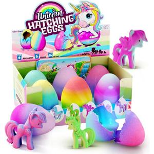 Dan&Darci Unicorn Hatching Surprise Eggs for Kids - Birthday Gift for Girls - 6 Pack Grows 600% - Toys for Girls 3-8 - Party Favors for 3+ Year Old Girl - Gifts for Ages 3 4 5 6 7 8