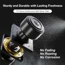 Euvovito 6 Pack Matte Black Privacy Door Knobs Interior, Sleek Reversible Black Interior Door Knobs, Heavy Duty Indoor Door Knobs for Bedroom/Bathroom