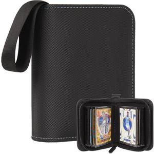 1 Pocket Card Binder  Collectible Trading Card Album, Single Card Holder with 20 Pages, Holds 40 Cards, Side-Loading Mini Binder for TCG, MTG, Sports, Baseball, Football, Small Sports Card Book (Black)