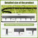 20ft.Metal Landscape Edging 6 Pack 6 inch,Steel Garden Edging with a Pair of Gloves and 7 Stakes, Galvanized Steel Landscape Edging for Fence, Yard Pathway, Flower Beds (40" L x 6" H Each, Black)