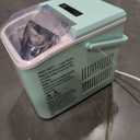 EDX Countertop Ice Maker, Self-Cleaning Portable Ice Maker Machine with Handle and Ice Scoop, Bullet Ice Cubes, 9Pcs/6Min 26.5Lbs/24H for Home/Kitchen/Bar/Party, Green