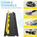 RELIANCER 3 Packs 2-Channel Rubber Cable Protector Cover Ramp & Speed Bump
33000 Lbs Capacity,Industrial-grade Rubber,Flip-Open Lid,Modular Interlocking Design,Protect Cable & Control Traffic Speed