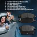 Front & Rear Ceramic Brake Pads Kits for Chevy Silverado 1500 2014-2018, Suburban/Tahoe 2015-2020,for Cadillac Escalade/ESV 2015-2020, for GMC Sierra 1500 2014-2018, Yukon/Yukon XL 2015-2020