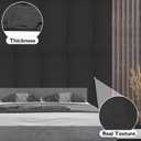Sunnyglade 4PCS 23.6"x47.2" 3D Faux Stone Wall Panels Space Black