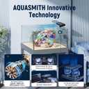 AQUASMITH Aquarium Chiller Fan,Fish Tank Cooler with Temperature Control,Minimum Setting 59,Auto Start/Stop,Refrigeration Effect 3-7,3-Speed Modes,for Axolotl Seawater Freshwater Coral Grass Tank