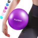 kisnbld Small Exercise Ball, 9 Inch Mini Pilates Ball, Anti Burst and Slip Resistant Mini Yoga Ball for Stability, Fitness, Physical Therapy, Stretching & Core Strength Workout at Home Gym & Office (1Purple)