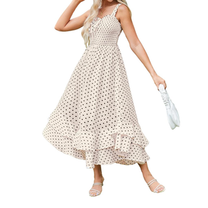 GRACE KARIN Women's 2025 Summer Floral Boho Dress Square Neck Strapped Swing A Line Sundress Beach Long Maxi Outfits XL