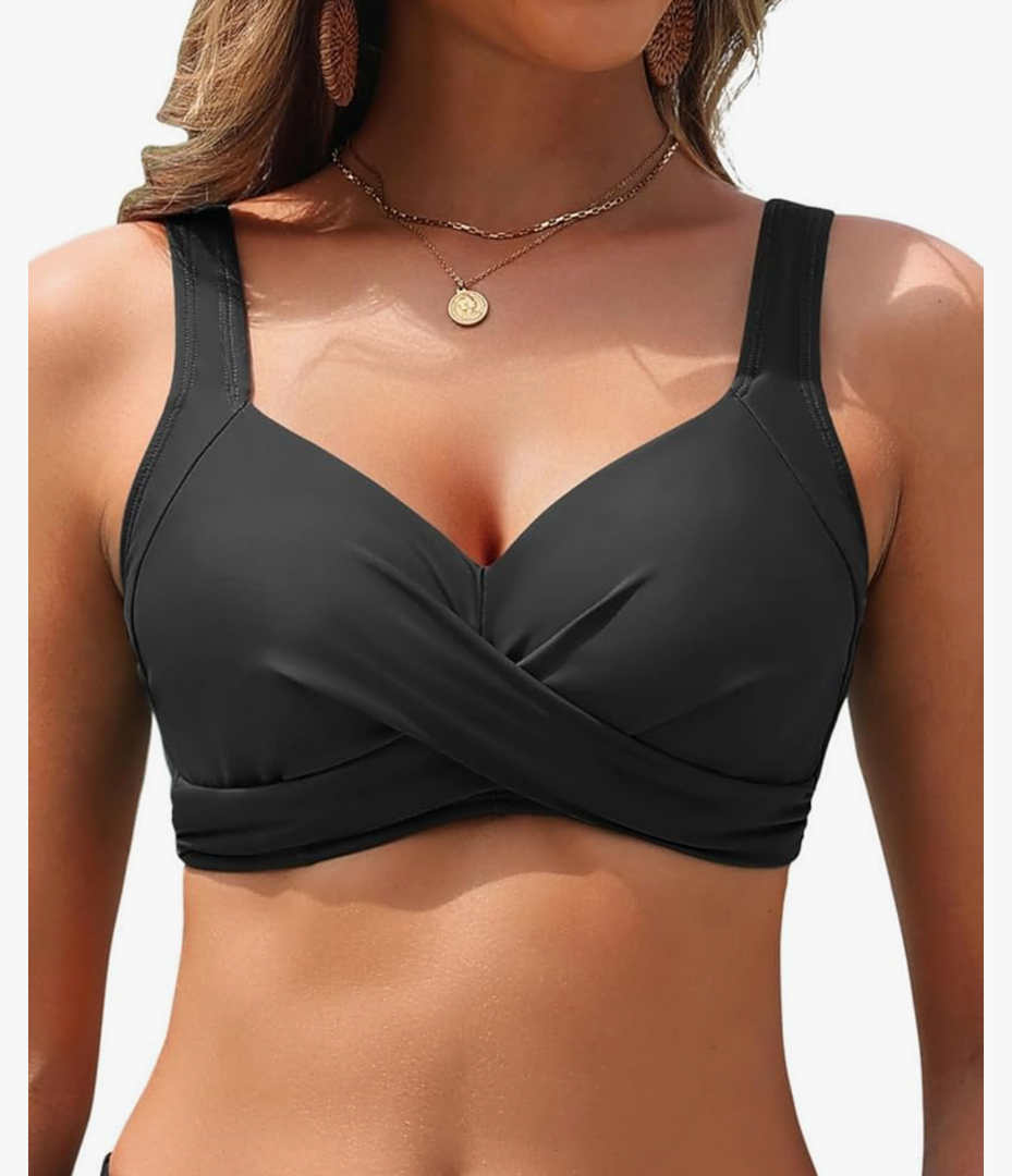 Women Underwire Bikini Tops - Push Up Swim Top Only Bra Padded Bathing Suit Top 2025 Swimsuit Tops, SIZE XL