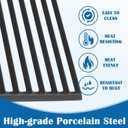 SafBbcue 17.8'' Cooking Grates Replacment for Cuisinart Grills Parts GAS2456AS GAS9456AS GAS1456ASO GAS1456BSO 4-Burner Grill Grids Kirkland Grill Parts PC2600L PCA 2600L PC2600 PC26001 Cast Iron