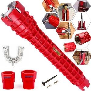 HDWY 8 in 1Multifunctional Kitchen Faucet Sink Basin Wrench, Kitchen Drain Tub Removal nut Plumbing Plumber, for Tight Spaces Installation and Repairs Tools, without nails