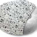 Round Dog Bed Covers Replacement Washable, Dog Bed Washable Cover, for All Shapes (Large (Up to 45), Doodle Dogs)