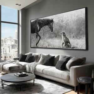 Animal Canvas Wall Art Vintage Print Pictures Farmhouse Wall Decor 29"x58" Bedroom Artwork for Over Bed Office Decorations (Black) Animal Canvas Wall Art Vintage Print Pictures Farmhouse Wall Decor 29"x58" Bedroom Artwork for Over Bed Office Decorations (Black)