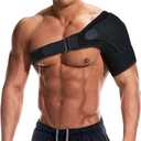 Shoulder Support Brace with Pressure Pad for Men Women, Adjustable Shoulder Brace for Torn Rotator Cuff, Tendonitis, Dislocation, AC Joint, Bursitis, Labrum Tear, Pain, Fits Right or Left Shoulder