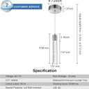 3 Pack Mini Pendant Light,Satin Nickel Kitchen Lighting with Led Bulb, Updated 3D Generation Preminum Bubble Chandelier Light Fixture for Kitchen,Dining Room,Living Room,Corridor……