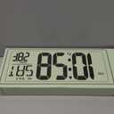 15 Inch Large Rechargeable Digital LCD Wall Clock with Backlight Glow in the Dark,Night Light Wall Clock with Week,Date & Temperature,DST,Alarm Display for Living Room, Bedroom, Gift for Elderly (Black)