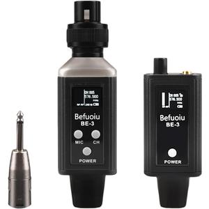 UHF Wireless In Ear Monitor System Metal, Professional Wireless IEM System, 16 Adjustable Channel, Portable Rechargeable Transmitter and bodypack Receiver for Studio, Band Rehearsal, Live Performance