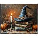 Halloween Canvas Wall Art 12x18inch- Vintage Halloween Season Framed Decor for Home, Fall Pumpkin Painting Prints, Spooky Wall Hanging Artwork for Bathroom, Kitchen