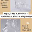 2 x Protective Case Compatible with Have A Seat Figure-Clear PVC Portable Storage Box with Keychain, Dustproof Scratch-Resistant Collector Display Compatible with Sitting Series (Figure Not Included)