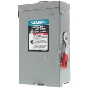 SIEMENS 2P 30A 240V General Duty Safety Switch Outdoor, Non-Fusible