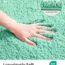 ILANGO Spa Blue Bathroom Rugs 60" 24" Non Slip & Super Absorbent Thick Soft, Washable Bath Carpet Runner for Floor, Microfiber Plush Shaggy Bath Mats with Rubber for Bedroom Bathtub Shower Room