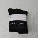 Nike Unisex Adult Everyday Cushioned Training Crew Socks (6-Pairs) (Large, Black/White)