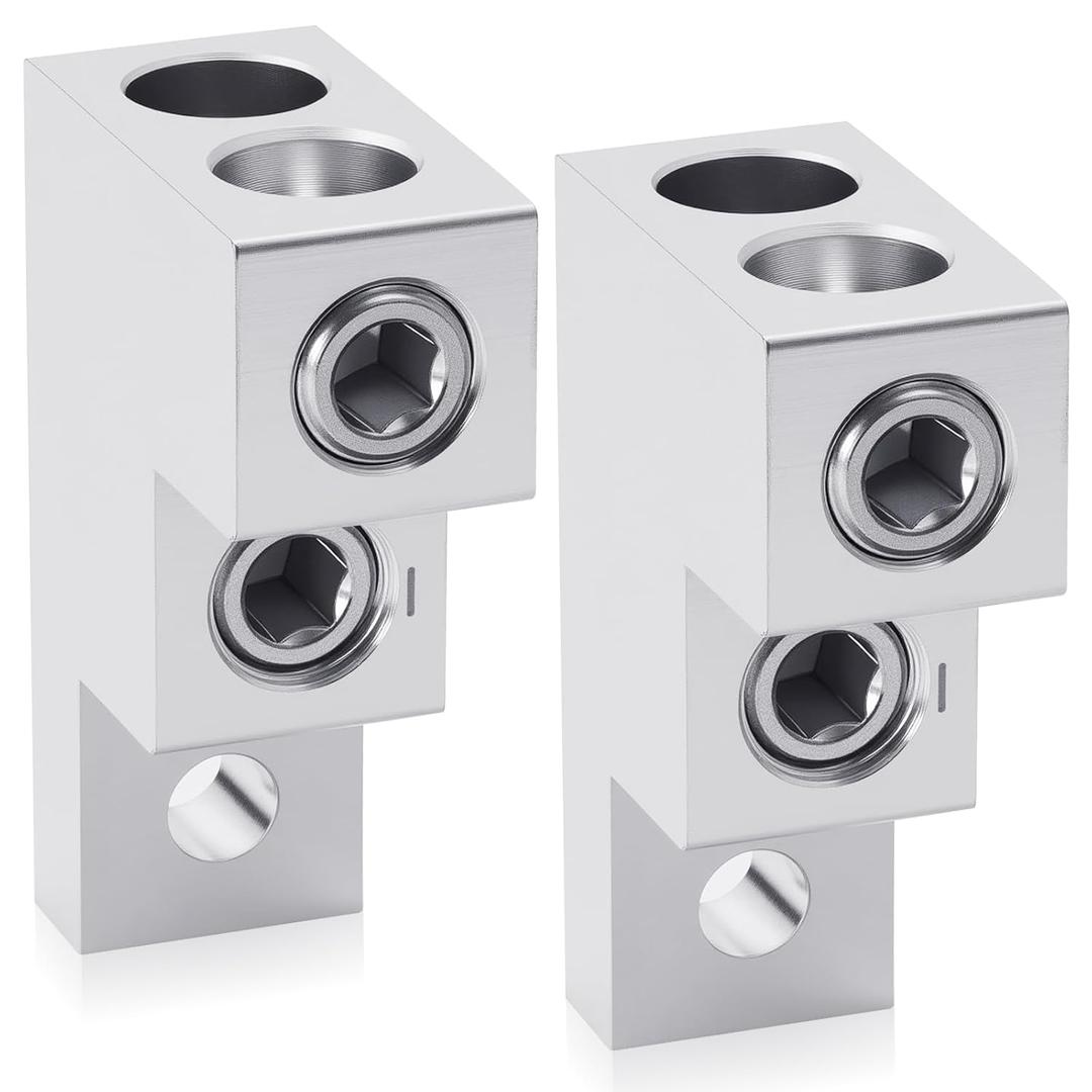 2 Pack Mechanical Panelboard Lug Grounding Mechanical Lug Two Conductors, 300 Awg, 300mcm - 6sol Wire Range