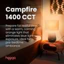 hooga Circadian Rhythm Full Spectrum LED Light Bulb - 2700K, 2100K, 1400K, Flicker-Free, Blue Light Free Night Mode, 7W Energy Efficient Warm White for Sleep, Relaxation & Focus - 4 Pack