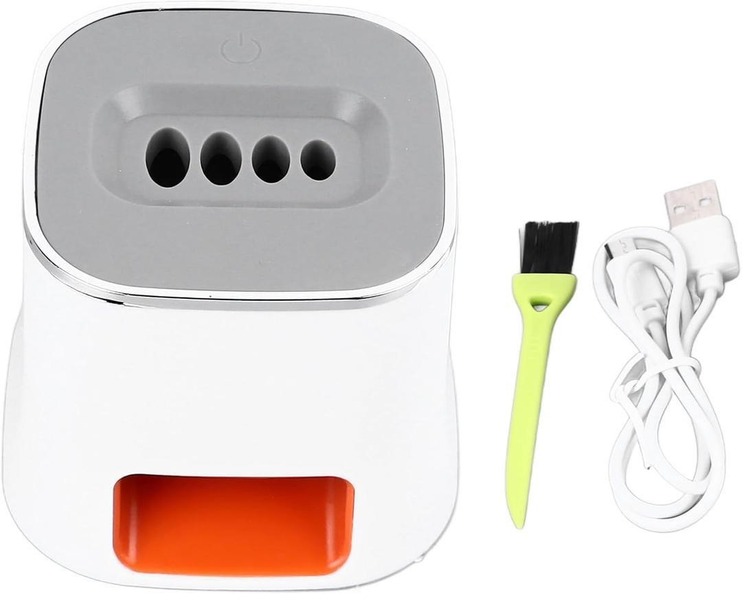 Sunflower Seeds Peeler, Automatic Melon Seed Peeling Machine USB Melon Seed Sheller Opener, Four Hole Different Sizes Sunflower Peeler, White