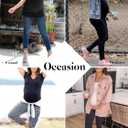 Liu & Qu Women's Maternity Classic Side Ruched T-Shirt Tops Mama Pregnancy Clothes (Black, S)