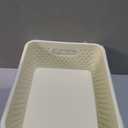 Amazon Basics Decorative BPA-Free Plastic Storage Baskets, 13.66 x 11.34 x 5.39 inches, Ivory, 4-Pack