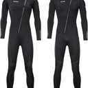 Ultra Stretch 3mm Neoprene Wetsuit, Front Zip Full Body Diving Suit, one Piece for Men & Women-Snorkeling, Scuba Diving Swimming, Surfing (X-Small)