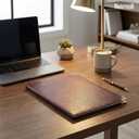 Samsill Classic Collection Business Portfolio - Executive Padfolio for Resume & Document Organizer - 8.5 by 11-Inch Legal Pad, Faux Leather with Brass Corners (Burgundy)