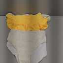 Tankini Swimsuit for Women Color Block Tummy Control Two Piece Bathing Suit Slimming Swim Top with Bottom (XX-Large, White and Yellow)