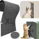 158x15.8 Trimmable Cat Scratching Post Carpet Cover Cat Scratcher Mat Self-Adhesive Tree Shelves Replacement Parts Mat Cat Scratcher Couch Furniture Protector for Indoor Cats (158"*15.8",Dark Grey)