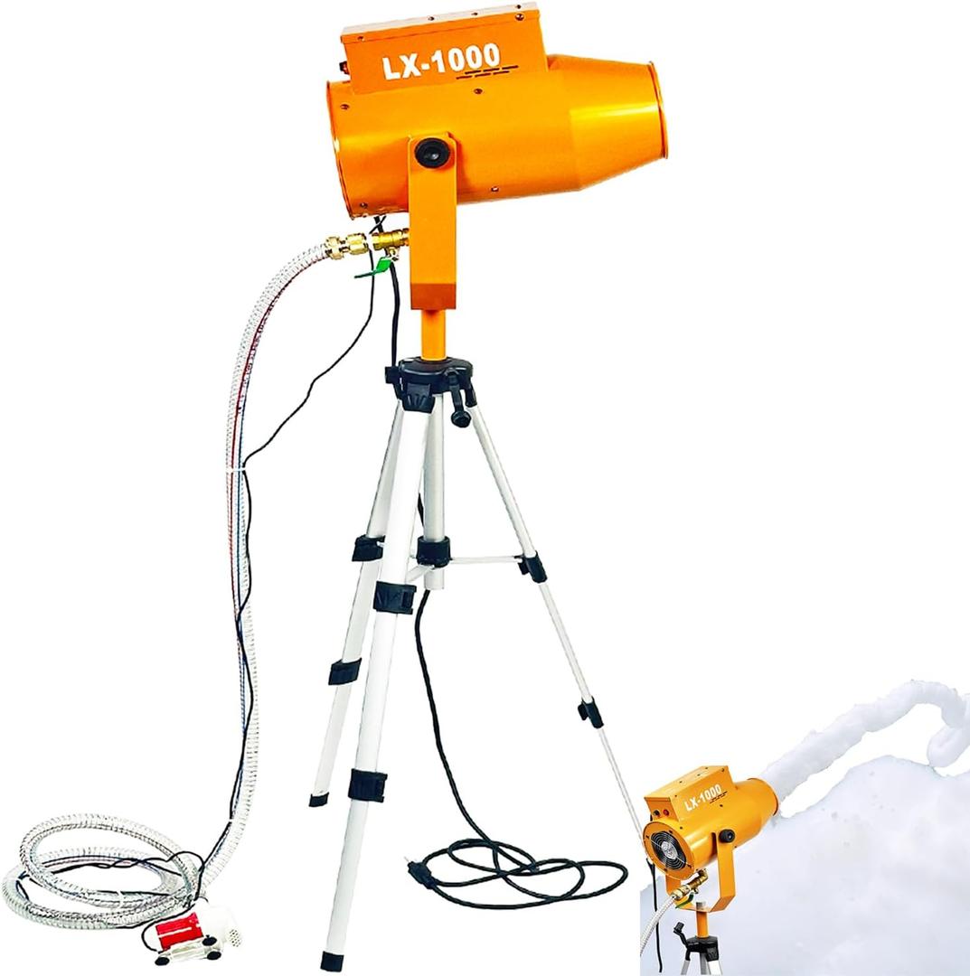 LANGXUN 1000W Summer Foam Party Machine, Kids Water Play Foam Blaster with Super Soaker Nozzles - Outdoor Pool Party Foam Cannon for Backyard, Splash Pad, Summer Camp