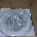 24" Bladeless Ceiling Fan with RGB Light Remote, Smart LED Ceiling Fans with Voice/App Control, Modern Low Profile Dimmable Light Ceiling Fan for Bedroom Living Room White