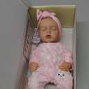 BABESIDE 12 Inch Lifelike Reborn Baby Dolls Vinyl Full Body, Soft Realistic Baby Doll Sweet Sleeping Preemie Real Life Baby Dolls Easy to Hold with Accessories Gift Set for Kids Age 3+ (Pink)