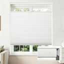 Joydeco No Drill Light Filtering Cellular Shades, 30" W x 64" H, White