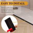 BNELL Carpet & Floor Edging Trim Strip,Self Adhesive-PVC Floor Transition Strip,Threshold Transitions Suitable for Threshold Height Less Than 15mm (6.56FT_Black)