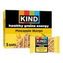KIND Healthy Grains Energy Bars, Pineapple Mango, Gluten Free, Healthy Snacks, 20g Whole Grains, 5 Count, BB: 12 AUG 2026