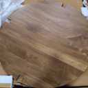 Signature Design by Ashley Hanneforth Farmhouse Coffee Table with Angled Solid Wood Legs, Light Brown & Black