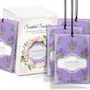 Lavender Sachets for Drawers and Closets - 12 Pack Long Lasting Odor Eliminator Bags, Natural Fresh Scent for Wardrobe, Storage, Car & Home, Air Freshener Sachets