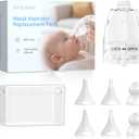 Nasal Aspirator Replacement Parts Compatible with GROWNSY, X-Bosak, Watolt Nose Sucker for Baby & Toddlers, Suction Chamber and 6pcs Silicone Tips Replacement Kit