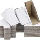 MECCANIXITY Adjustable Cardboard Corner Protector, Cardboard Edges Protector 6x6x2.2cm for Art, Packing, Shipping Supplies Pack of 40 White