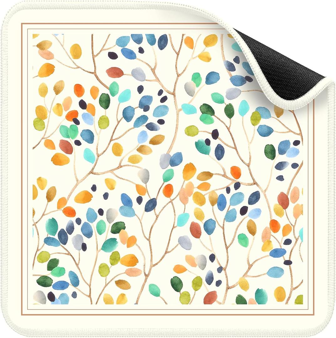 Deyimmei Mahjong Mat for Table - Non-Slip Mahjong Table Cover with Storage Pockets, Perfect Mahjong Accessories & Gifts for Women, Men, and Mahjong Enthusiasts (Floral Cascade)