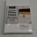 Avalon Bedding Pillow Cases Standard Size White Pillow Cases Set of 4 Cotton Blend 200 TC Soft & Breathable Perfect for Home & Hospital, Hotel Quality Queen Pillow Protectors 30x20 Inches