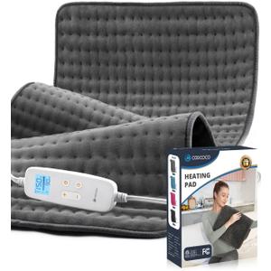 CooCoCo 17x33 Large Heating Pad for Back, Gifts for Mom Dad, Electric Heated Pad for Neck Shoulders Period Cramps, FSA HSA Eligible Heat Pad, Auto Off, 10ft Cord, Birthday Gifts for Women Men