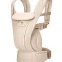 Ergobaby Omni Deluxe Baby Carrier for Newborn to Toddlers 0-48 Months (7-45 lbs) - 4-Position Breathable Mesh Baby Carrier with Ergonomic Support, Storage Pockets, and Sun Hood - Natural Beige